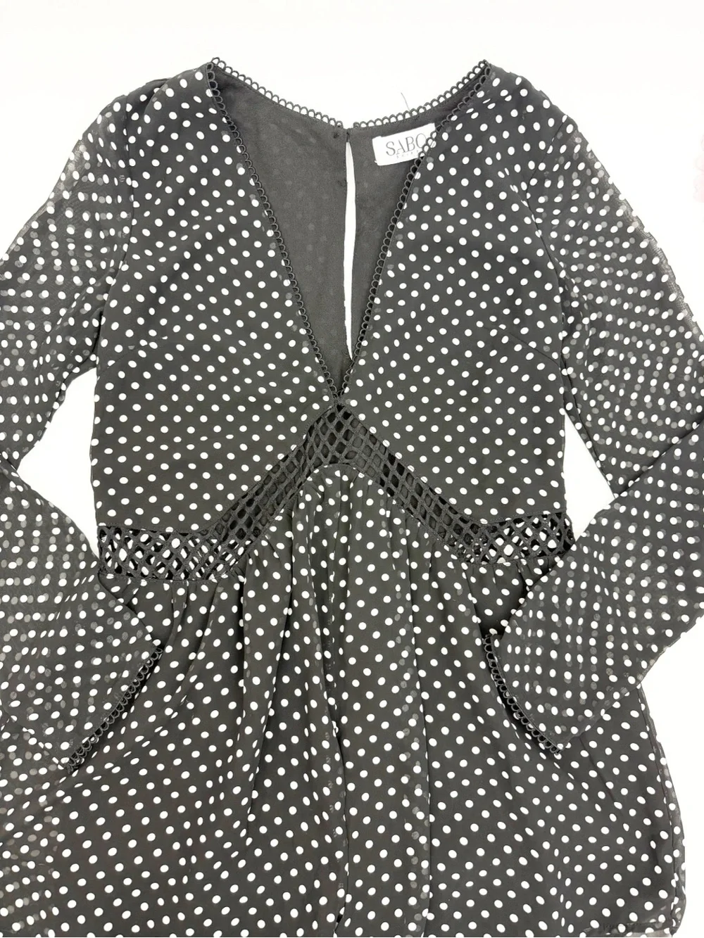 Sabo Skirt Reya Playsuit Romper Polka Dot Black White